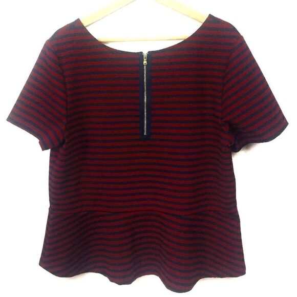 Merona Striped Peplum Top - Picture 3 of 5